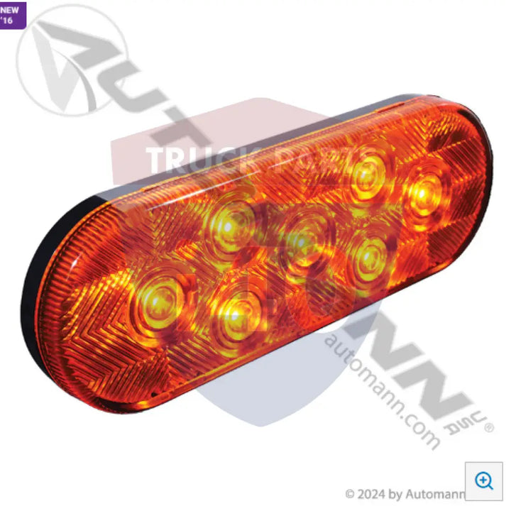 Automann 571.LD60A7 F/P/T Light LED 6in Oval Amber - F/P/T Light LED 6in Oval Amber