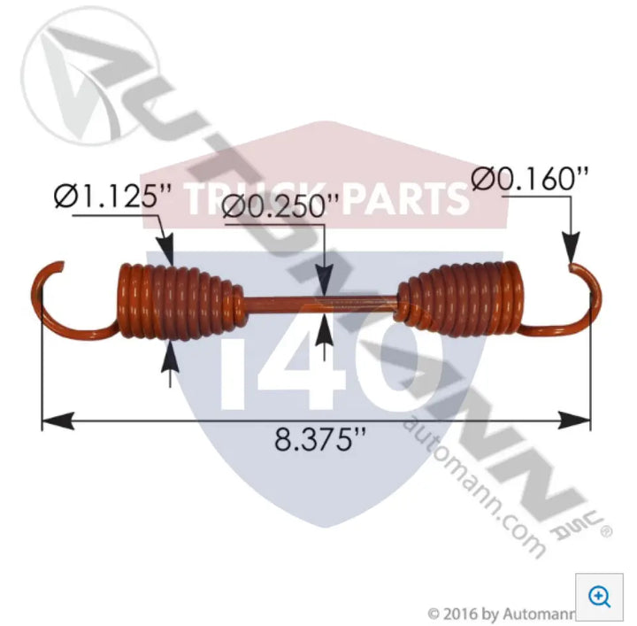 E3490B Spring For Euclid - Brake Springs