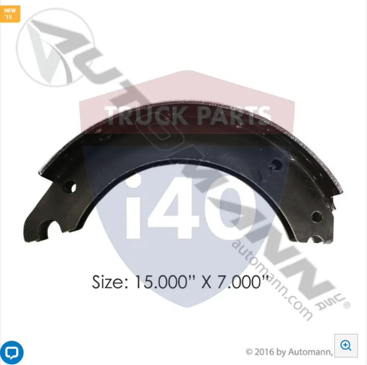 4705Q Unlined Brake Shoe 15.000in 7.000in For Haldex - Brake Width - 7 in