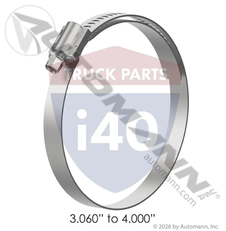 Breeze 561.27456-B All SS Lined Clamp 3.06 to 4.00in - Lined Clamps - All Stainless