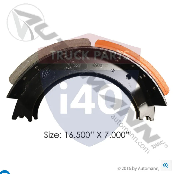 HV884311ER Lined Brake Shoe 16.500in 7.000in For Haldex - 23K Lb GAWR