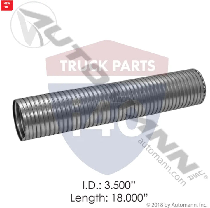 89617K Flex Tubing 3.5in 18in 409SS For Nelson - Flex Tubing 3.5in X 18in 409SS