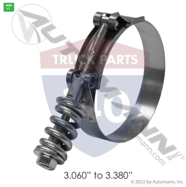 Automann 561.230306 HD T-Bolt Clamp 3.06in to 3.38in - Spring Loaded T-Bolt Clamps - Heavy Duty