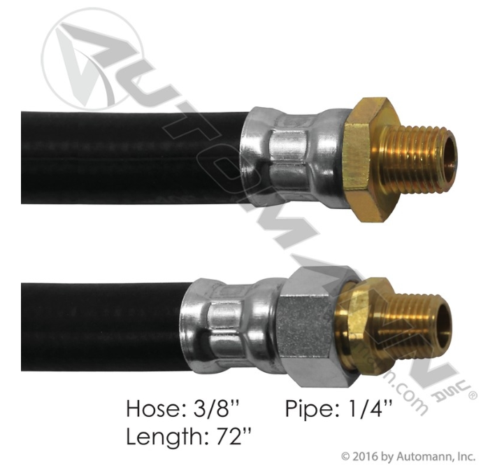16072 Air Hose Assy 3/8in 1/4in Pipe 72in For Haldex