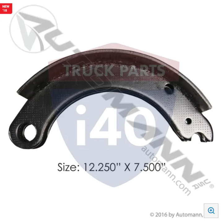 E2394A Unlined Brake Shoe 12.250in 7.500in For Euclid - Brake Width - 7.5 in.