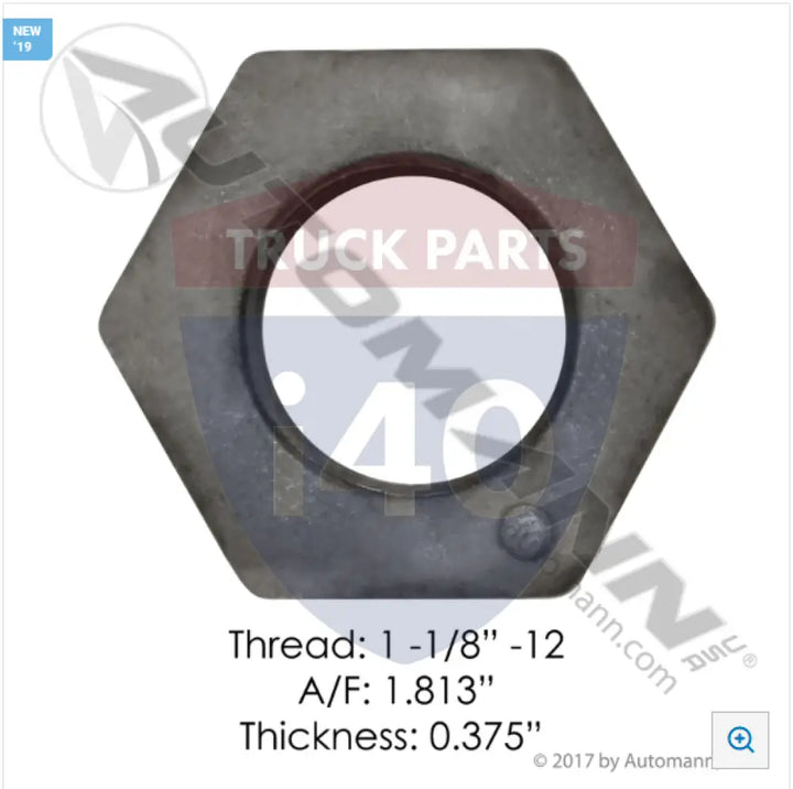 118080028 Spindle Nut For Watson & Chalin - Auxiliary Lift Axle