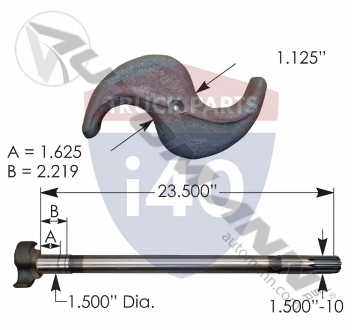 E5521 Camshaft RH For Euclid - Spicer & Std. Forge