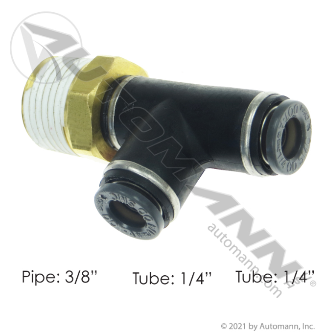 016409 PLC Swivel Male Run Tee 1/4 3/8in For Velvac