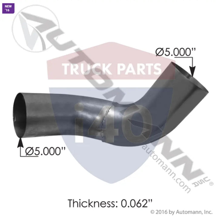 Automann 562.U7513059LA Exhaust Elbow ALZ LH Peterbilt - Exhaust Elbow ALZ LH Peterbilt