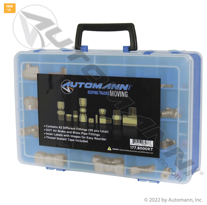 Automann 177.8000KT Air Brake Fitting Mobile Repair Kit