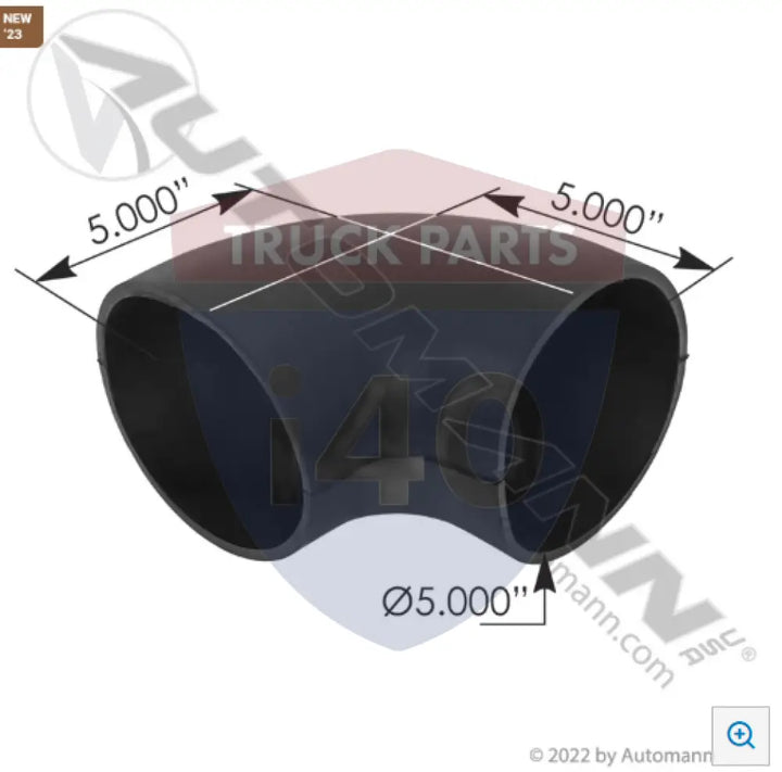 0311750001 Elbow Rubber 5in ID For Freightliner - 90°