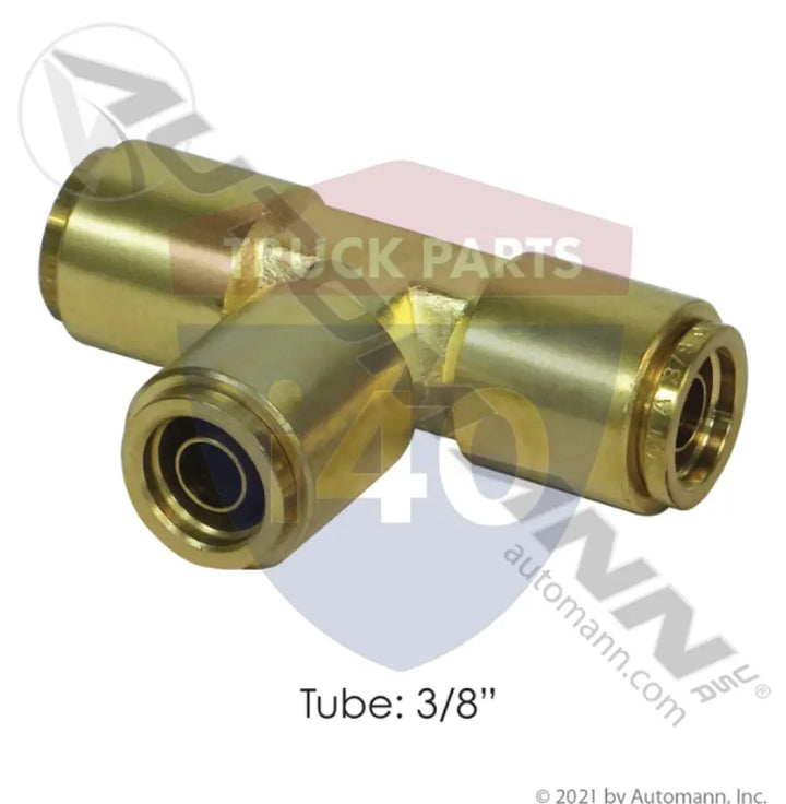 Automann 177.13B646 Brass PLC Union Tee 3/8in - Union Tees-Brass