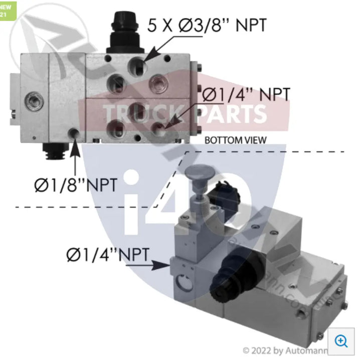 VS-31844-2 Lift Axle Valve Kit For Hendrickson - Solenoid Actuated