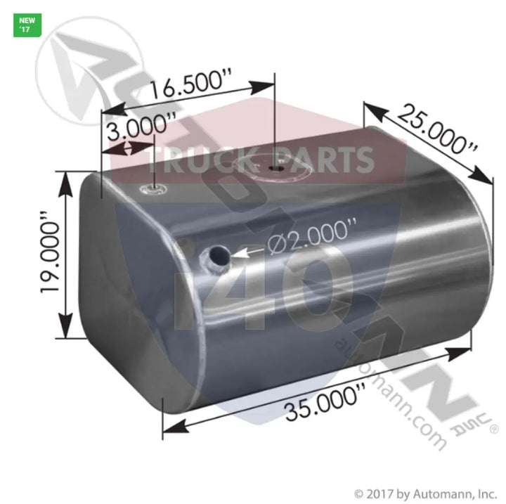 Automann 576.55063190DFX Fuel Tank Rectangular IHC - Fuel Tank Rectangular IHC