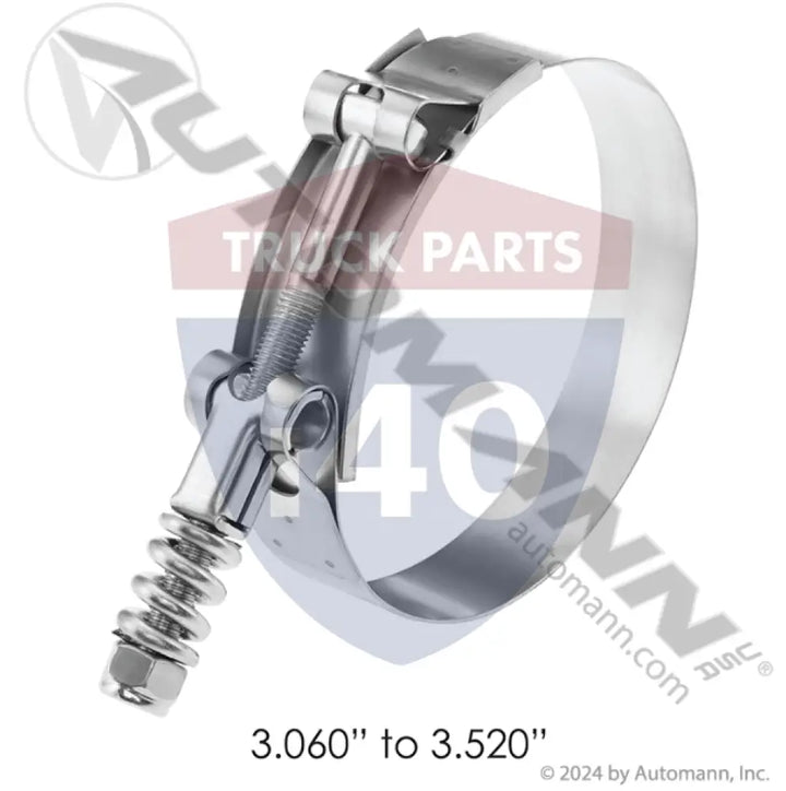 Breeze B9226-0306 Spring T-Bolt Clamp 3.06 to 3.38 - Spring Loaded T-Bolt Clamps - Standard