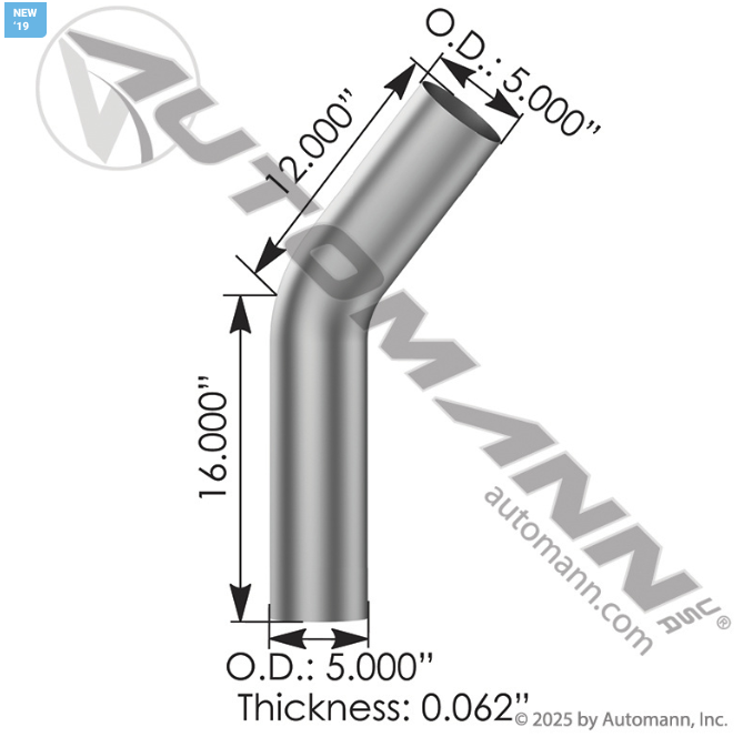 028163220 Exhaust Pipe ALZ Freightliner For DynaFlex