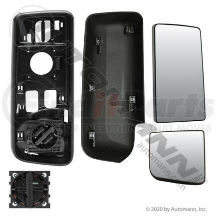 Automann 563.75027 Mirror Head LH Heated Black Peterbilt