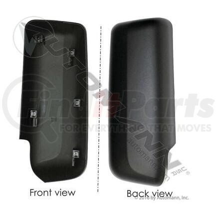 R22-6122-100 Mirror Back Cover RH Black For Peterbilt