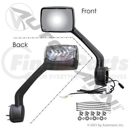 Automann 563.59035DCY Hood Mirror Assy LH Chrome Kenworth Pete