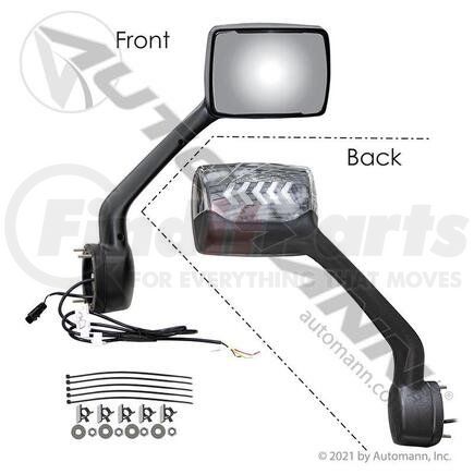 Automann 563.59036DCY Hood Mirror Assy RH Chrome Kenworth Pete
