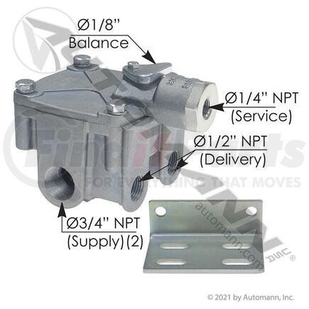 034027 R14H Type Relay Valve 4PSI For Velvac