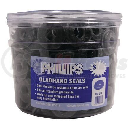 Phillips PHI80-012 Gladhand Seal Bucket - Universal Rubber Pack of 200