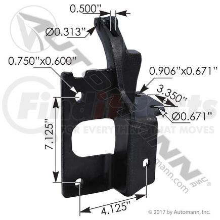 A11-6180R Bumper Bracket RH For Kenworth