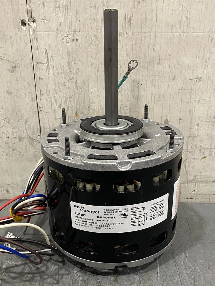 Parts Connect 1/3 HP 1075 RPM 115V Blower Motor PC3585