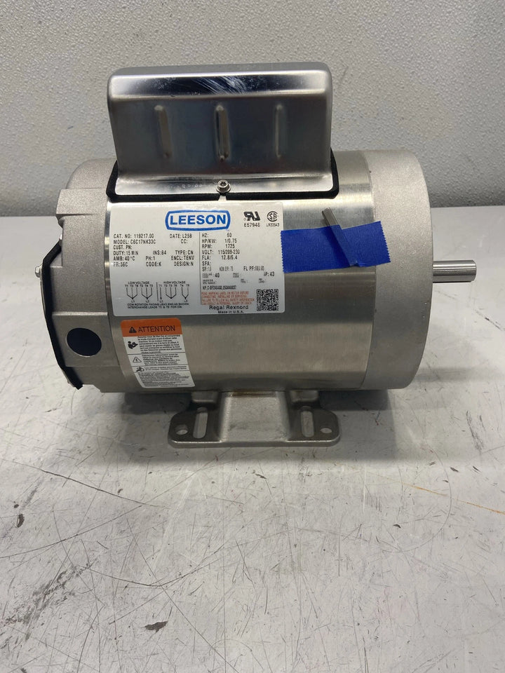Leeson 1HP 1725RPM 56C TENV 1PH Boat Hoist Motor 119217.00