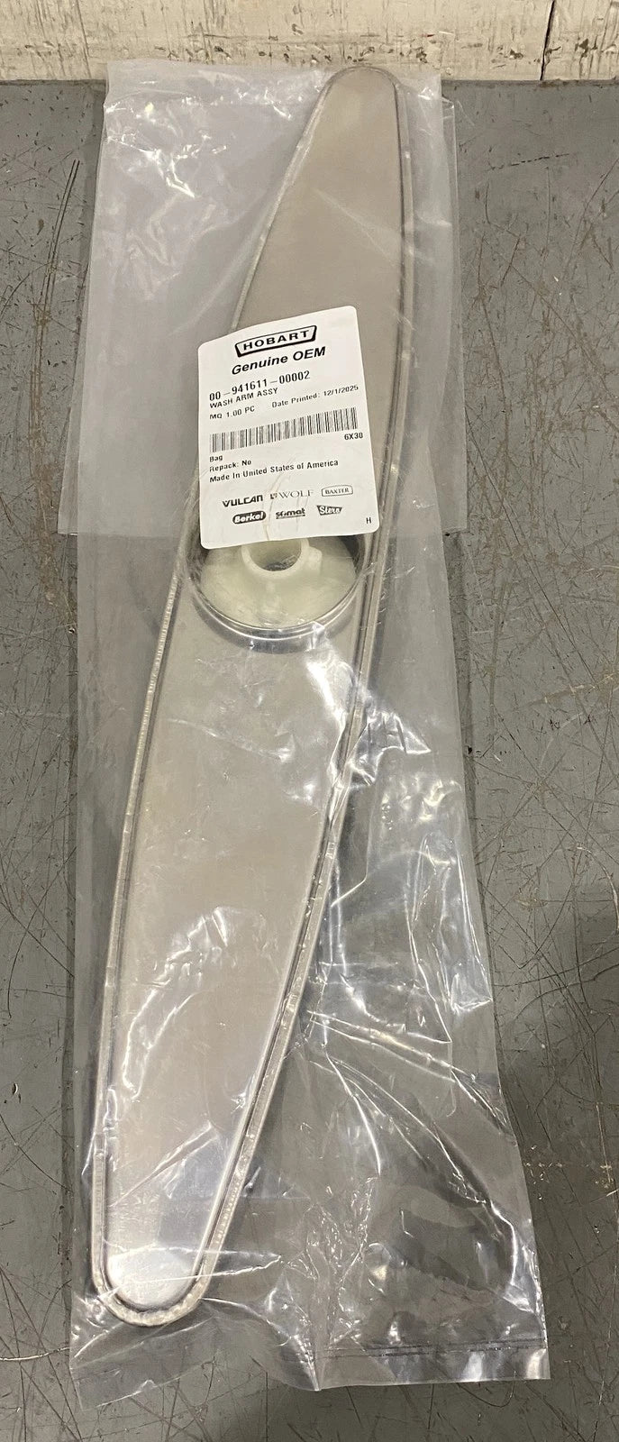 Hobart Wash Arm Assembly 00-941611-00002