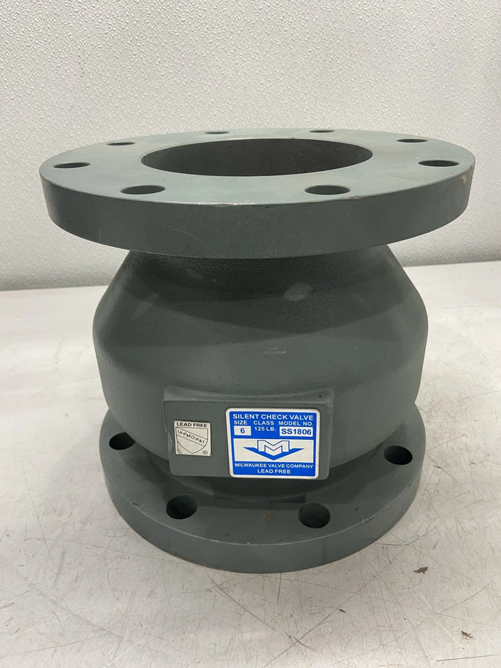 Milwaukee Valve 600 Silent Check Valve Globe Style Cst Iron 6" Valve Size SS1806