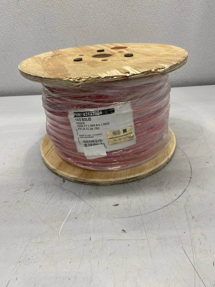 Honeywell Genesis 14/2 Solid Unshielded Cable Red 1000' 43131004