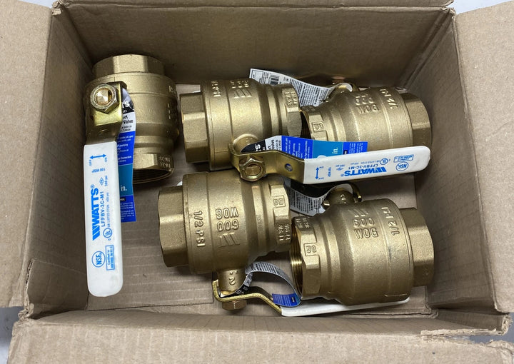 Lot of 5 Watts Full Port Threaded Ball Valve 2" LFFBV-3C-M1