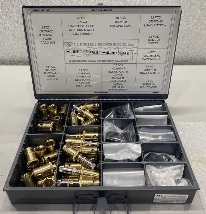 T&S Brass B-7K-NS Eterna Cartridge Repair Kit Includes: (12) Lever Hand Screws