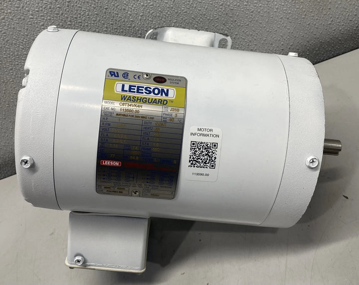 Leeson 1 HP Washdown Motor 3 phase, 3600 RPM, 230/460 V 113590.00 1 C6T34VK4H