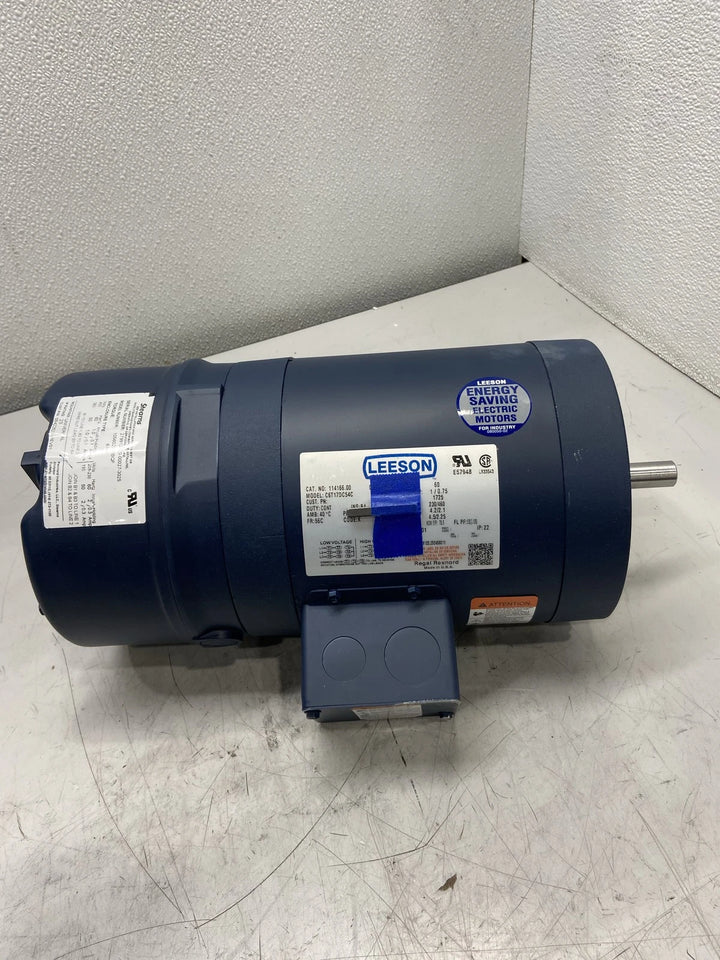 Leeson 1HP 1725RPM 56C DP 3PH Brake Motor 114166.00