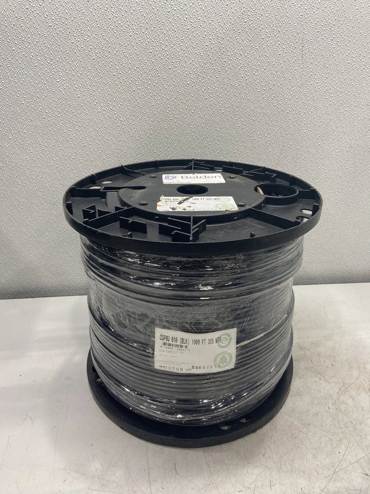 Belden OSP6U 4-Pair U/UTP-Unshielded Cable Reel - Black 1000 Fft