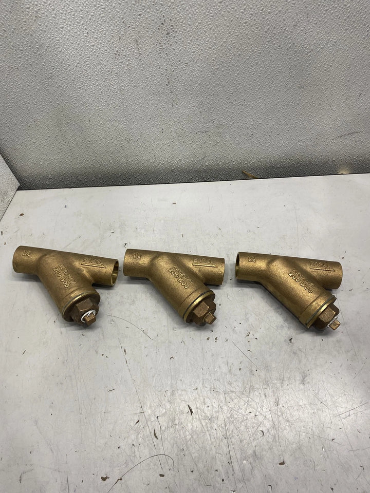 Keckley Style E-150 Y Strainer Lot of 3 1 1/4"