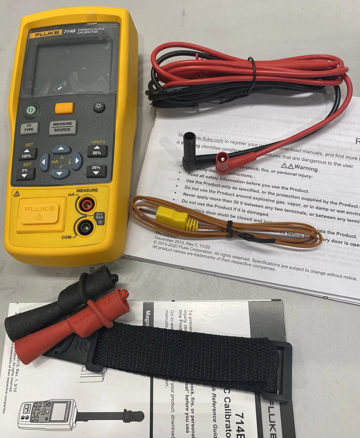 Fluke Temperature Calibrator, 17 Thermocouple Types/Millivolts 714B