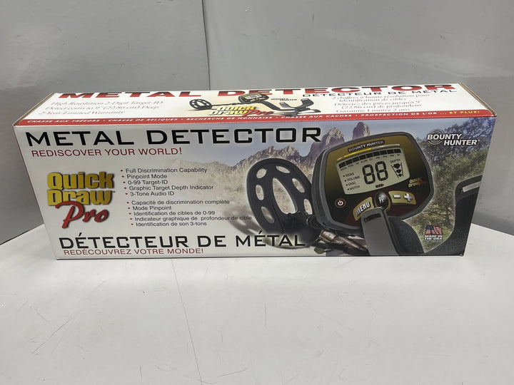 Bounty Hunter Quick Draw Pro Metal Detector w Depth Indicator and Pinpoint Mode