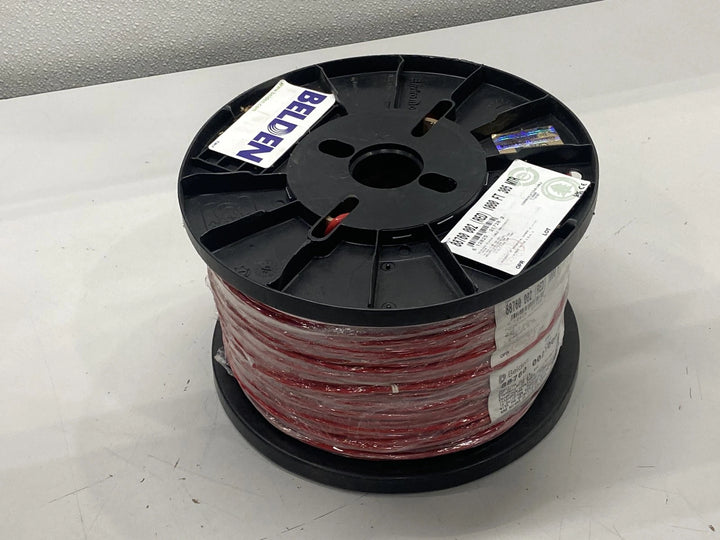Belden 88760 18 AWG 2-Conductor Shielded Red Plenum CMP Cable Reel in a Box