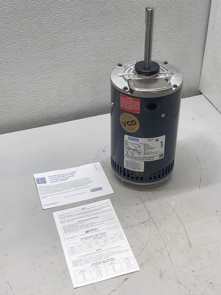 Leeson 056T8O5302 1HP 900RPM 3PH HVAC/R Condenser Fan Motor 490T63 56T8O5302H