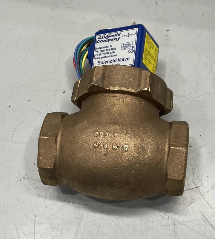 JD Gould M-3V Solenoid Valve 120/240V 60HZ Size 2 5-125PSI