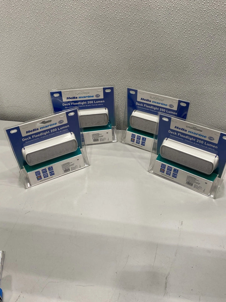 Lot of 4 Hella Marine Deck Floodlight 200 Lumen 2LT 980670311