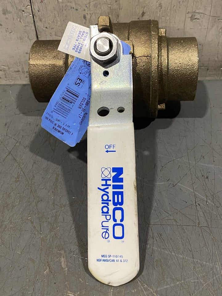 Nibco 2" Bronze Full Port 600 WOG Ball Valve S-585-66-LF