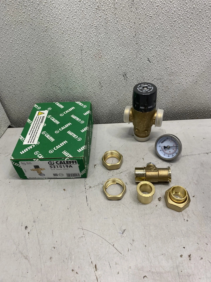 Caleffi 521519A 3/4" Sweat Union Mixcal Thermostatic Mixing valve