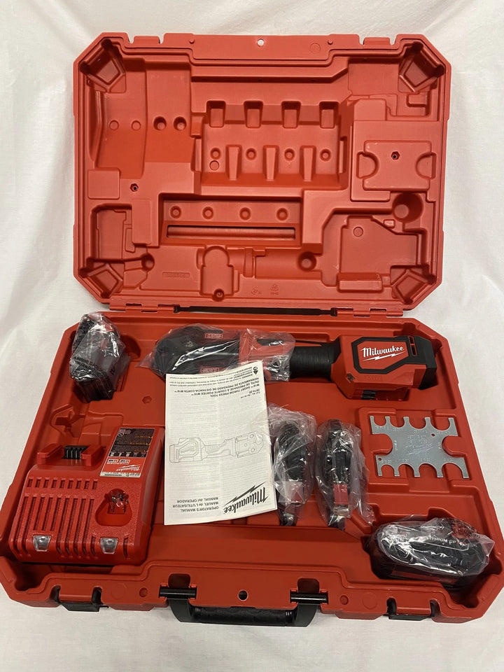 Milwaukee M18 18V Cordless Short Throw Press Tool Kit PEX Crimp Jaws 2674-22C