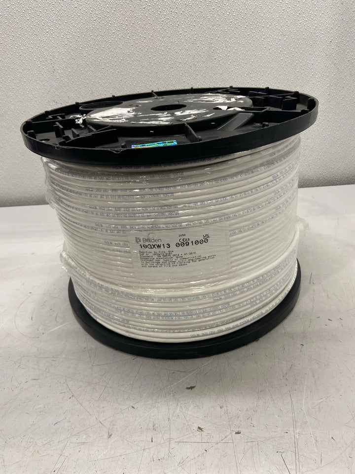 Belden 10GXW CAT6A Cable 4 Pair Plenum 1000' White 10GXW130091000