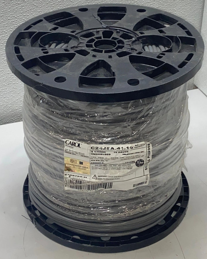 Carol C2425A.41.10 16/4 AWG Unshielded Communication Cable - 1000ft Reel Gray