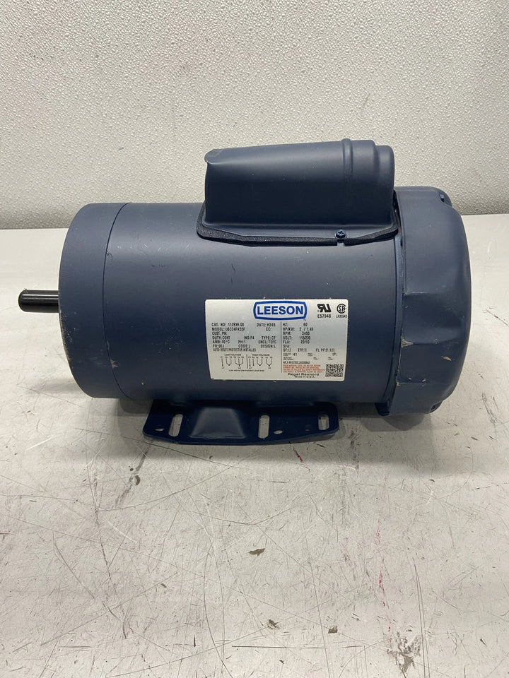 Leeson 2HP 3450RPM 56J TEFC 1PH Pump Motor NO KEY 113959.00